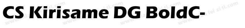 CS Kirisame DG BoldC字体转换